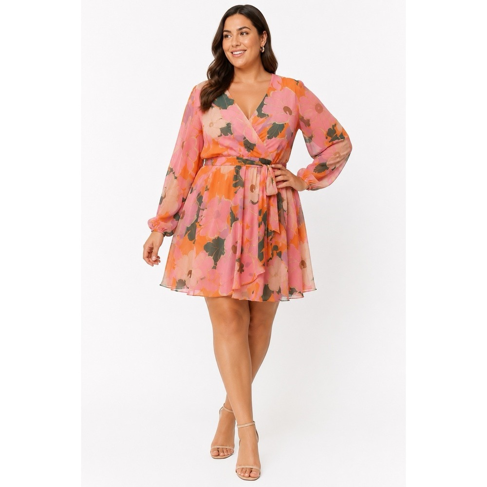 Alex Marie Floral Wrap Dress Size 18‎ Wedding Guest Garden Party Sorority Rush